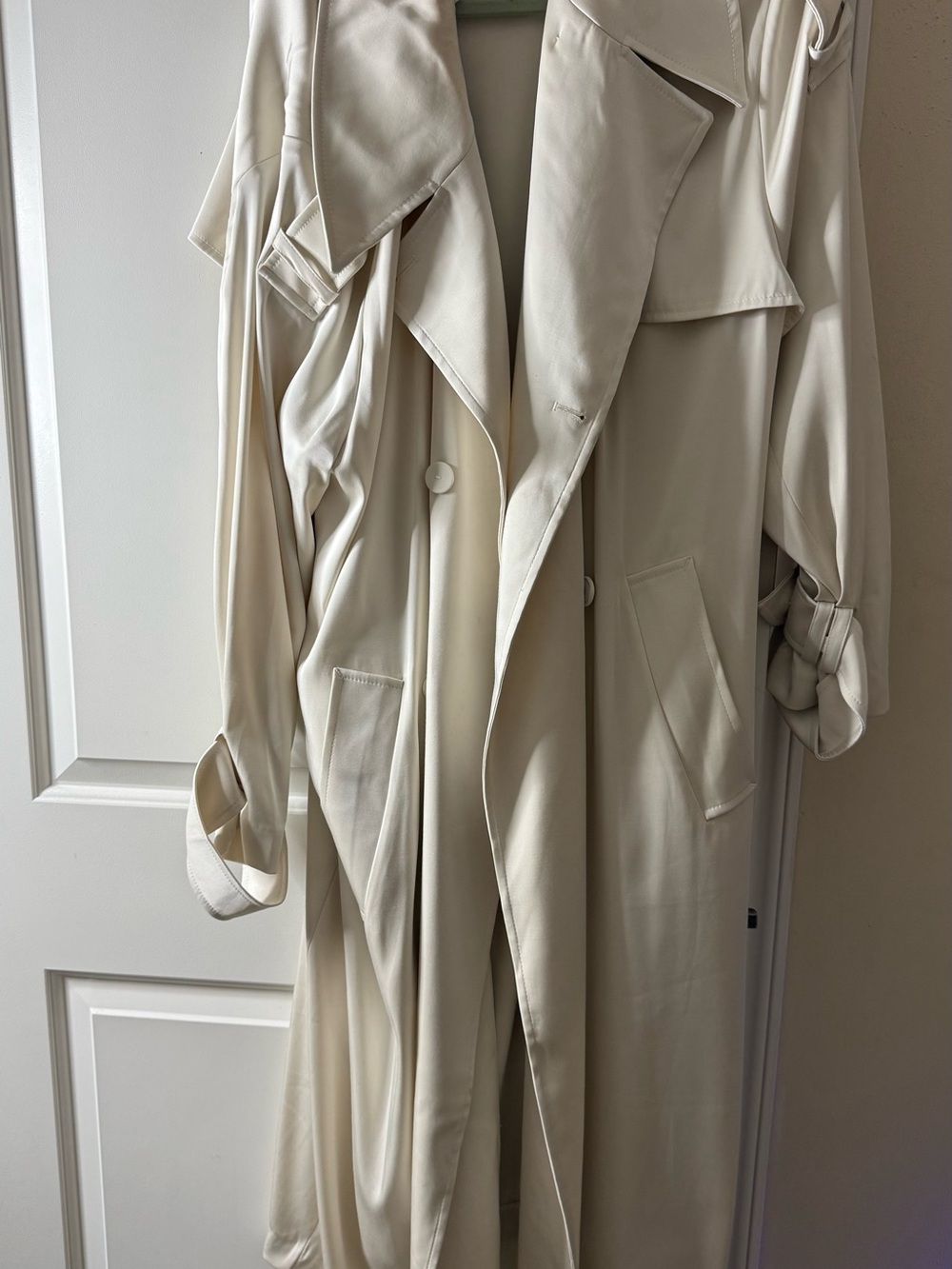 H&M Cream Lightweight Trench Coat